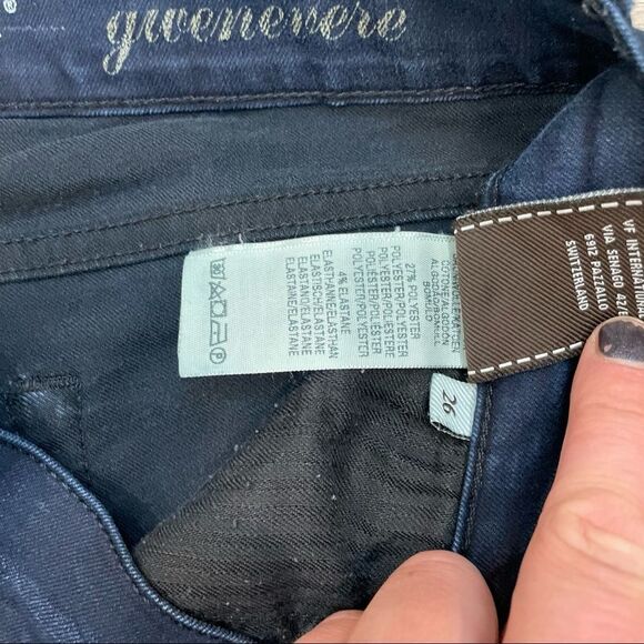 7 For All Mankind Women's High Rise Jeans - Dark Blue - Picture 9 of 9